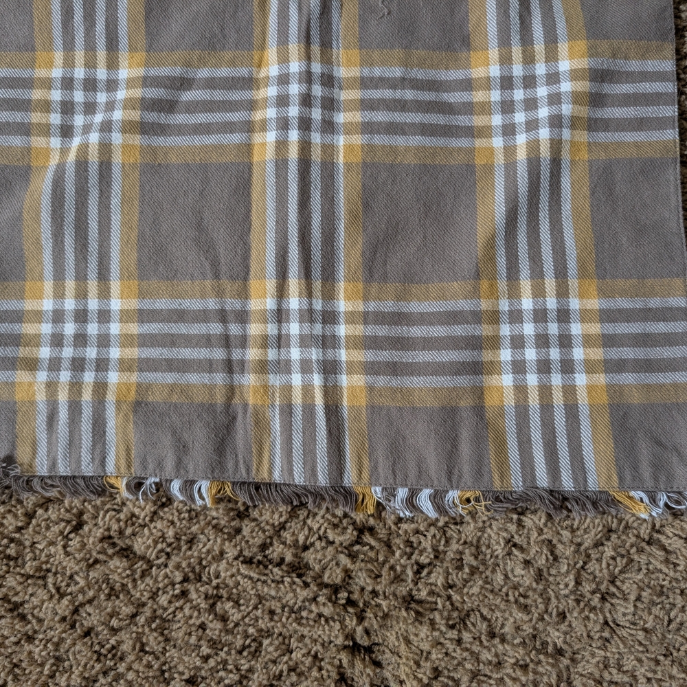 Plaid Table runner with Fringe